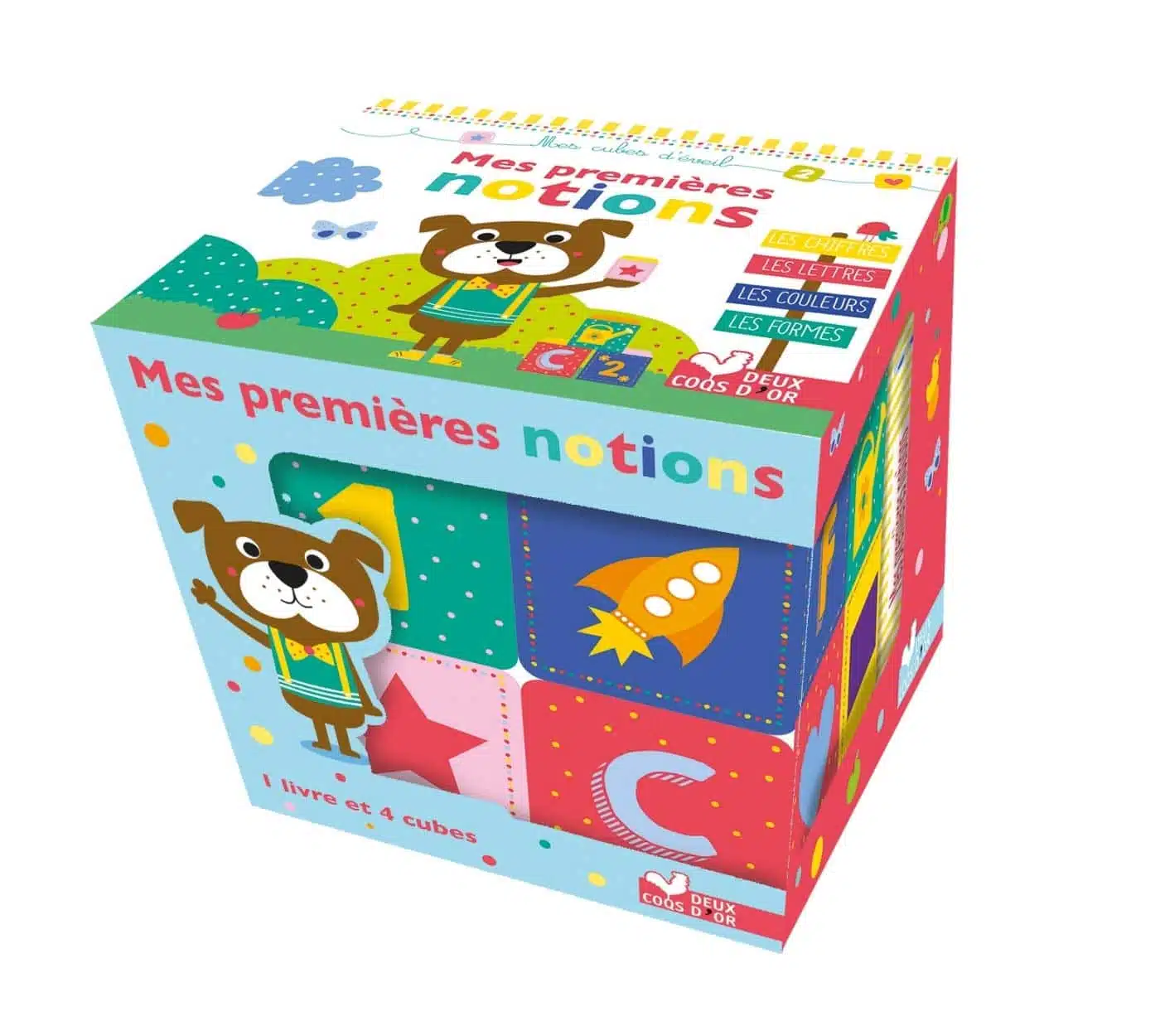 Mes premières notions - boîte avec cubes en pvc et tout carton - Mondial Kids