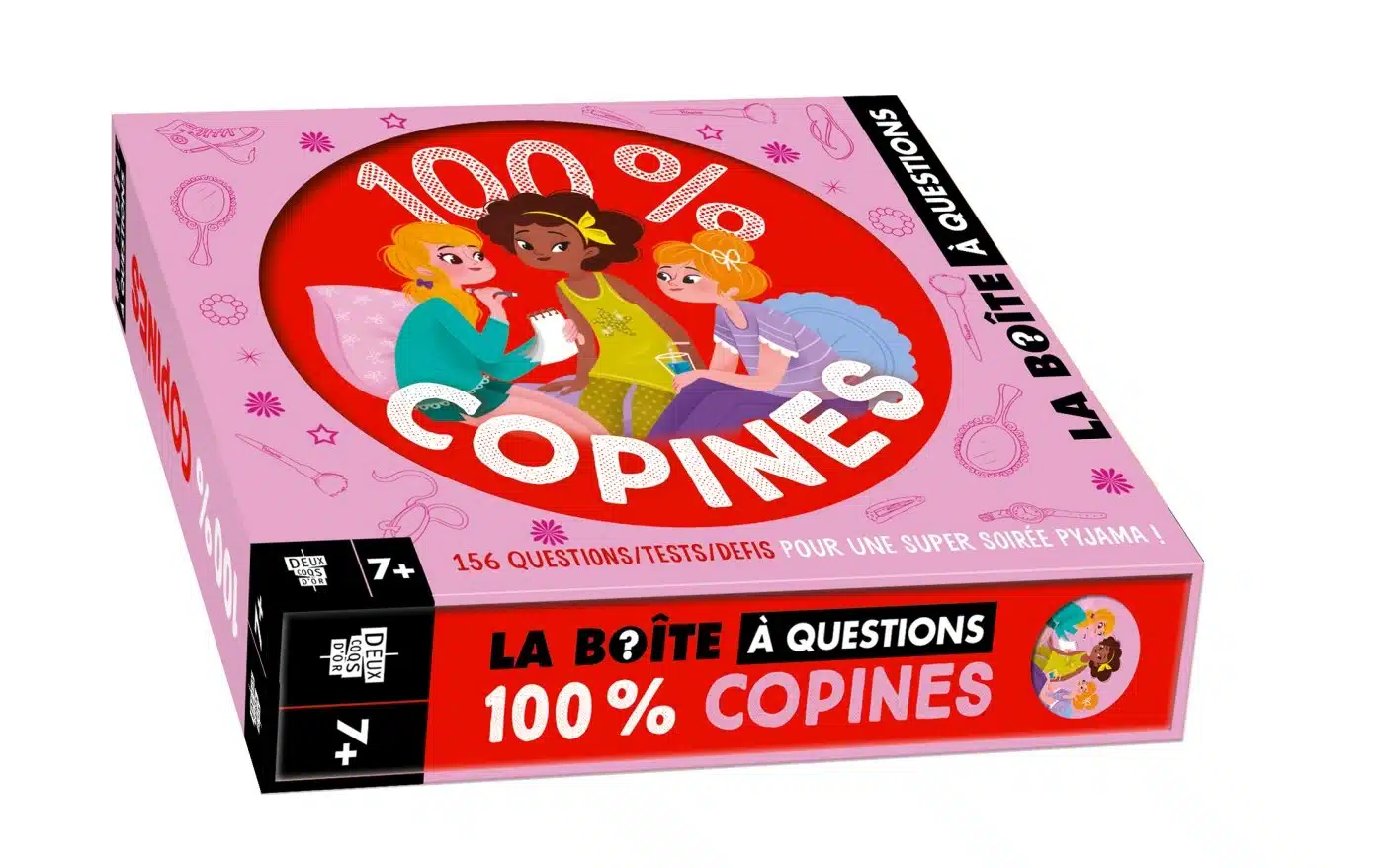 100% copines - boîte avec cartes et livre - Mondial Kids