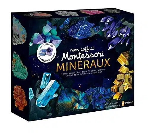 Mon coffret Montessori des minéraux - Avec 2 pierres véritables - Dès 5 ans
