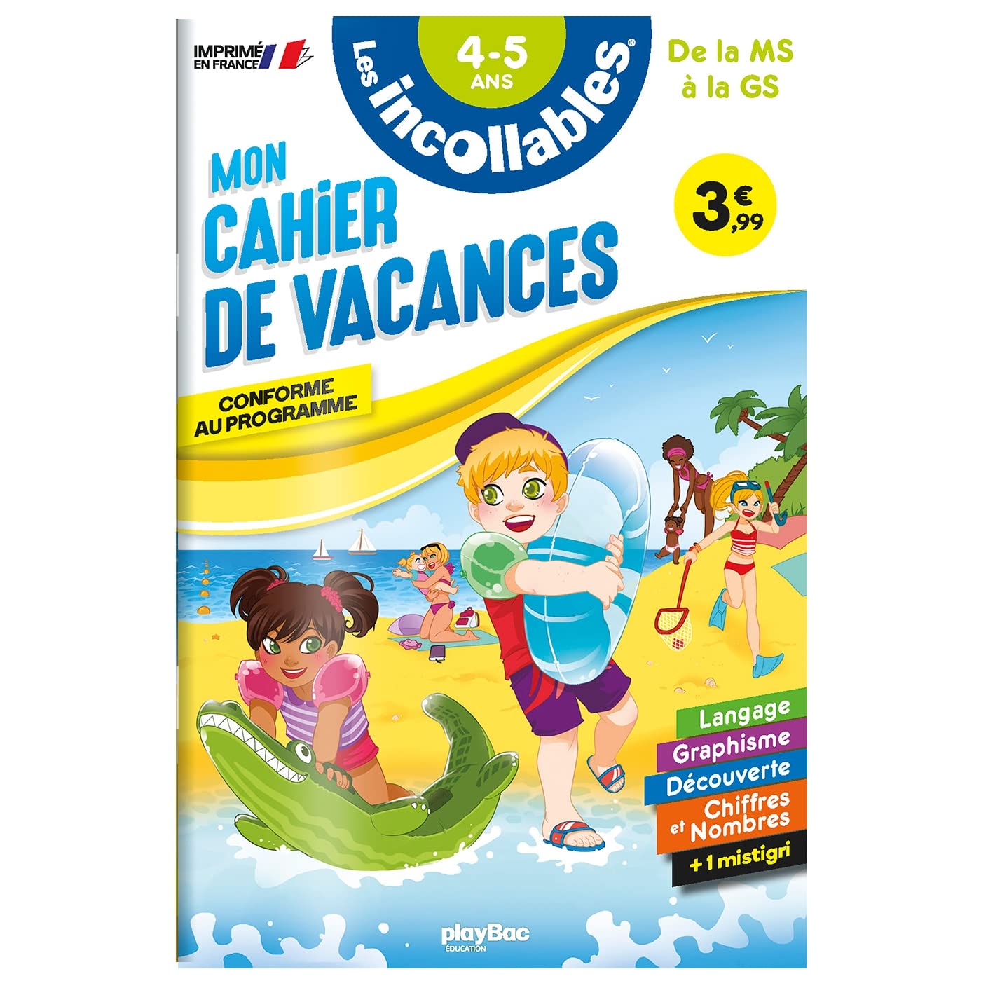 Les incollables - Cahier de vacances - De la MS à la GS - 4-5 ans - Mondial Kids