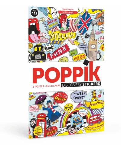 Poppik Anatole: 1 poster + 45 stickers repositionnables - Mondial Kids