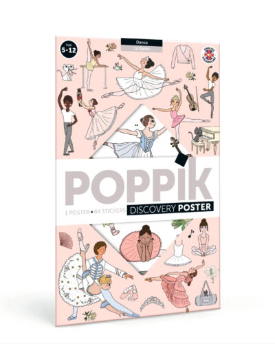 Poppik Ariol: 1 poster + 45 stickers repositionnables - Mondial Kids