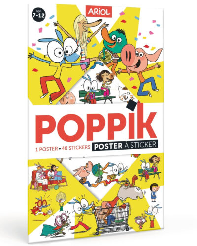 Poppik Anatole: 1 poster + 45 stickers repositionnables - Mondial Kids