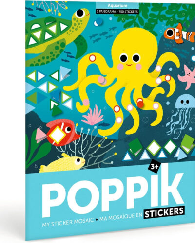 Poppik Anatole: 1 poster + 45 stickers repositionnables - Mondial Kids