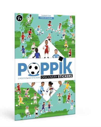 Poppik Anatole: 1 poster + 45 stickers repositionnables - Mondial Kids