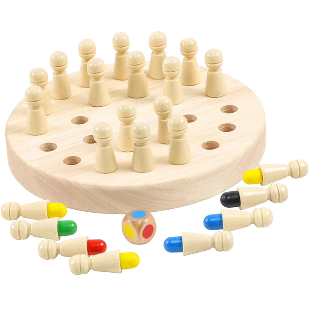 jeu d'échecs en bois à mémoire de forme, pensée Montessori - Mondial Kids