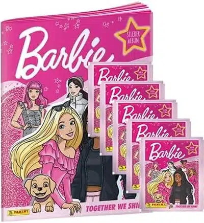 Panini Barbie Together we shine Sticker Serie – 1 x album d'autocollants + 5 x sachets autocollants