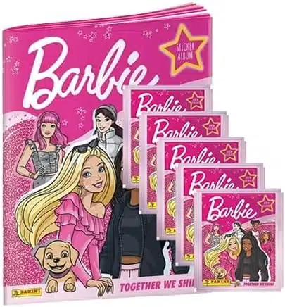 Panini Barbie Together we shine Sticker Serie – 1 x album d'autocollants + 5 x sachets autocollants - Mondial Kids
