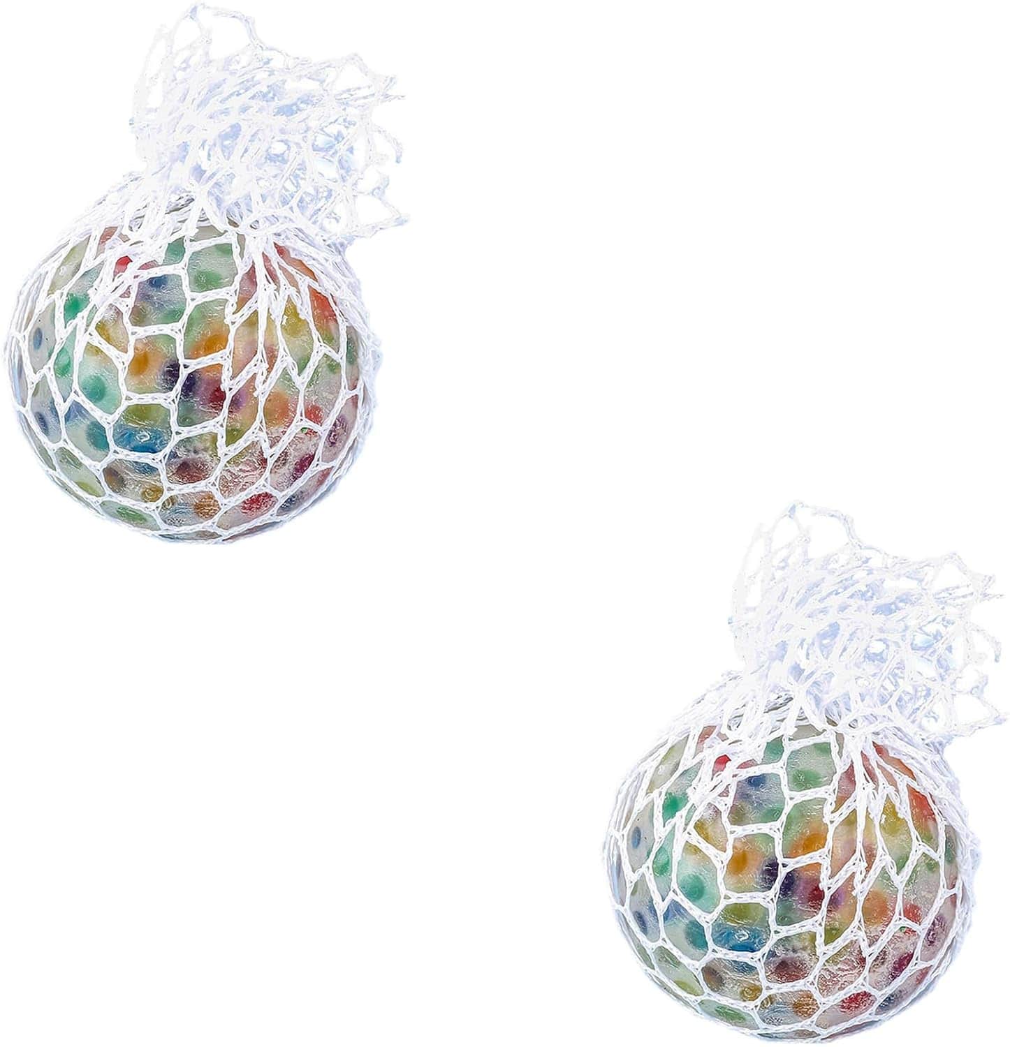 2 Balle Anti-Stress Filet Balle Anti-Stress Arc-en-Ciels Enfant Adulte - Mondial Kids