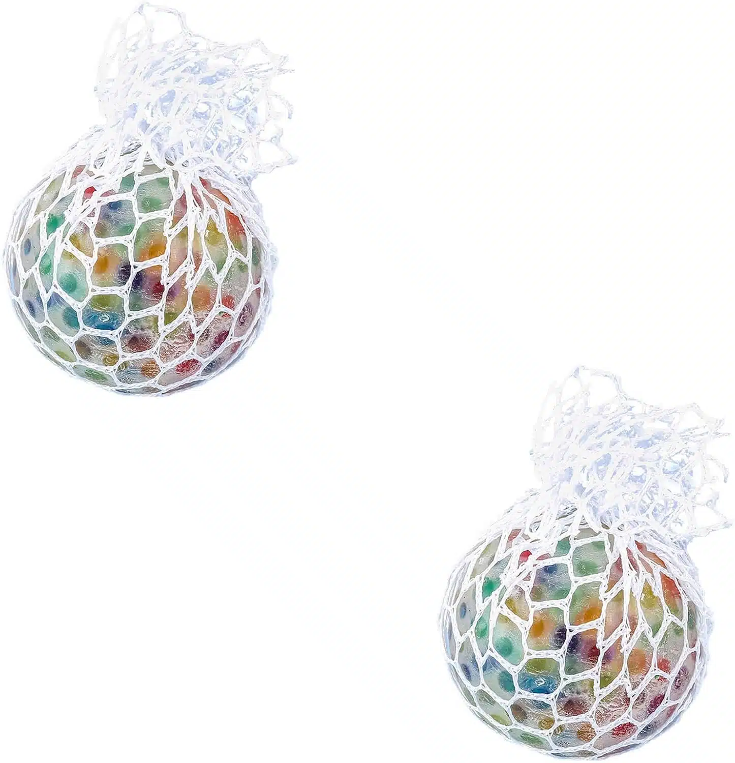 2 Balle Anti-Stress Filet Balle Anti-Stress Arc-en-Ciels Enfant Adulte - Mondial Kids