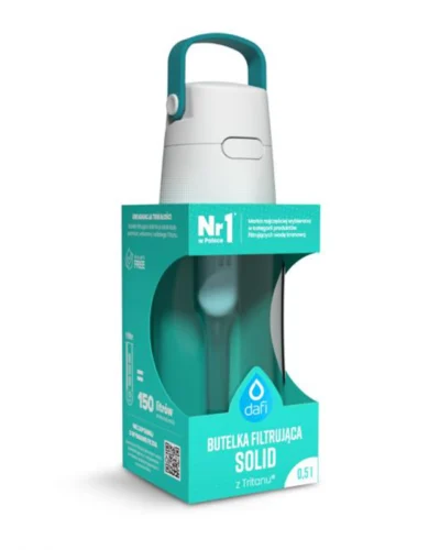 Dafi Gourde filtrante Solid Turquoise 0,5 L