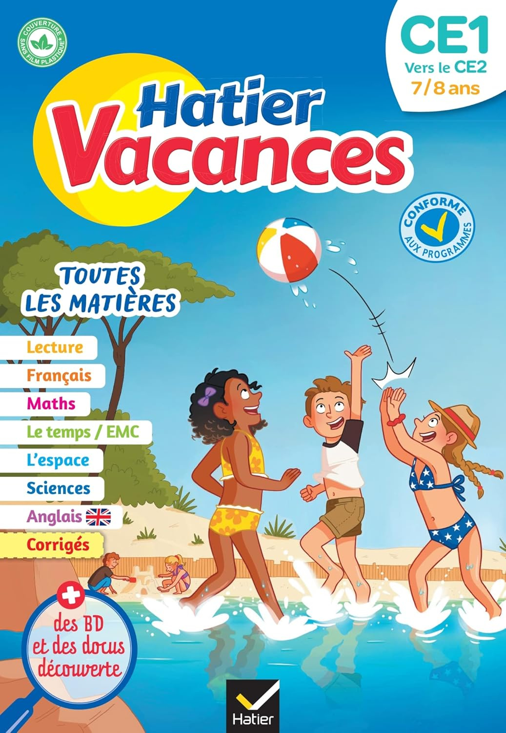 Hatier vacances - Cahier de vacances 2025 du CE1 vers le CE2 7/8 ans: pour réviser son année dans toutes les matières