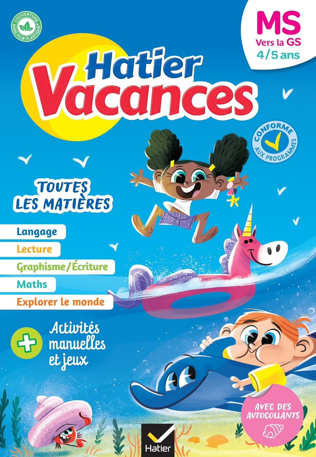 Hatier vacances - Cahier de vacances 2025 de la MS vers la GS 4/5 ans: pour réviser son année dans toutes les matières