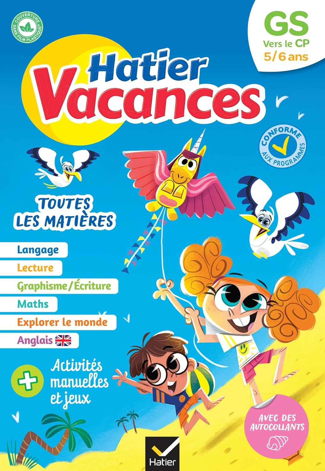 Hatier vacances - Cahier de vacances 2025 de la GS vers le CP 5/6 ans: pour réviser son année dans toutes les matières
