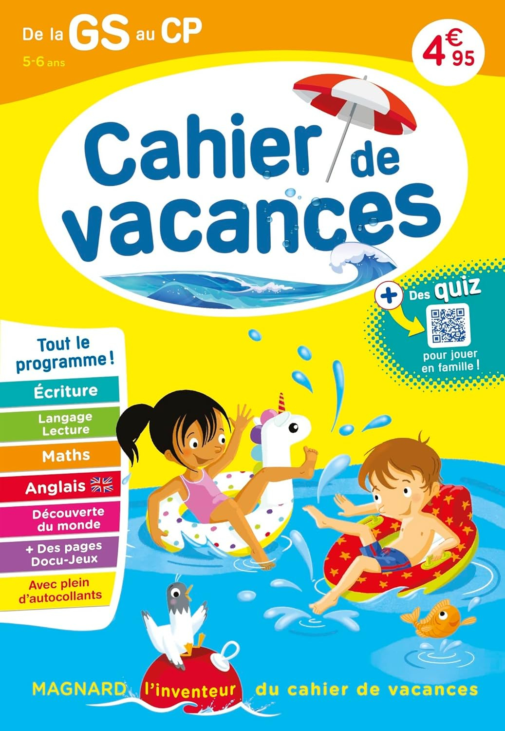 Cahier de vacances 2025, de la GS vers le CP 5-6 ans: Magnard, l’inventeur du cahier de vacances